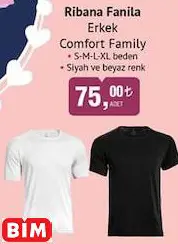 COMFORT FAMİLY RİBANA FANİLA ERKEK